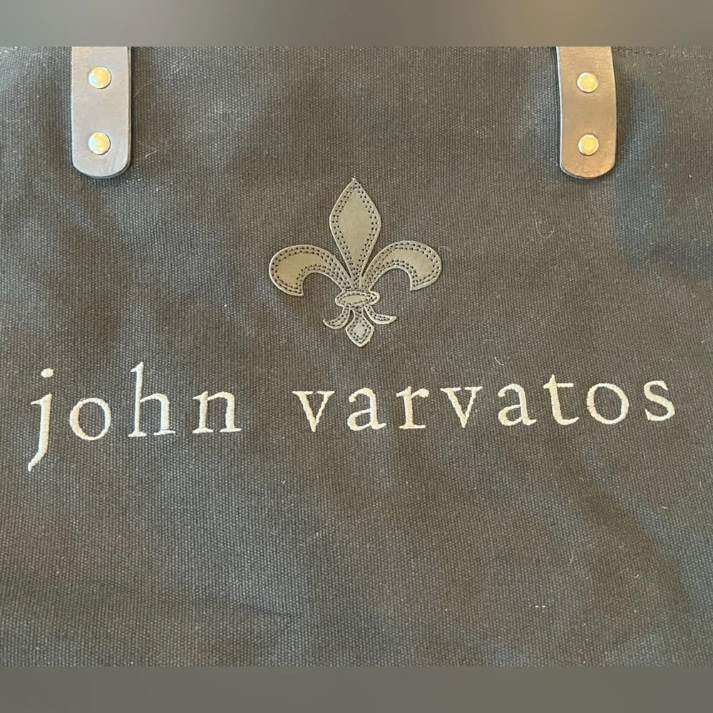 John Varvatos Black Canvas Tote
